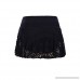 MOZATE Women's Lace Crochet Skirted Bikini Bottom Swimsuit Short Skort Swim Skirt on Beach Black B07PGRCH2V